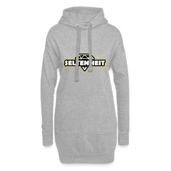 Seltenheit Diamant Spruch Motto - Hoodie-Kleid - Grau meliert - Vorne