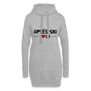 Apres Ski 2024 Herz Reise - Hoodie-Kleid - Grau meliert - Vorne