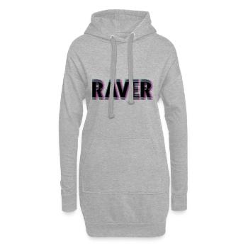 Raver - Hoodie-Kleid - Grau meliert - Vorne