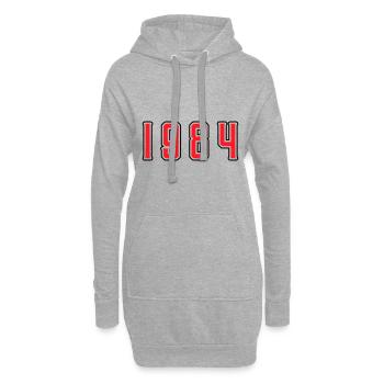 1984 Jahr Geburtstag - Hoodie-Kleid - Grau meliert - Vorne