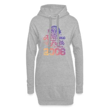 2008 awesome fresh - Hoodie-Kleid - Grau meliert - Vorne