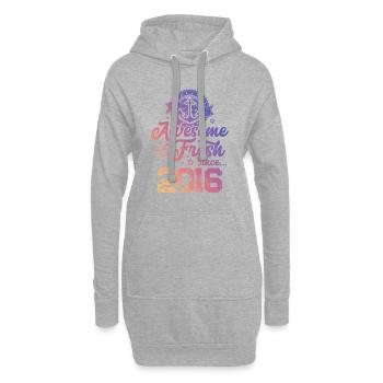 2016 génial frais - Sweat-shirt à capuche long Femme - gris chiné - Devant