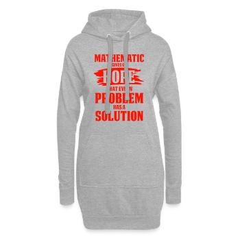 mathematics - Hoodie Dress - heather grey - Front