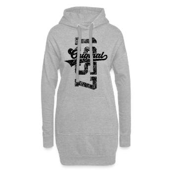 69E ANNIVERSAIRE ORIGINAL 1957 - Sweat-shirt à capuche long Femme - gris chiné - Devant