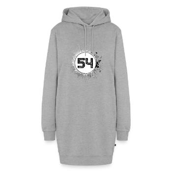 54 Nombre d’objets blob - Sweat-shirt à capuche long Femme - gris chiné - Devant