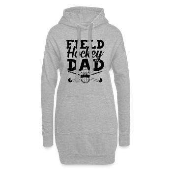 feldhockey papa - Hoodie-Kleid - Grau meliert - Vorne