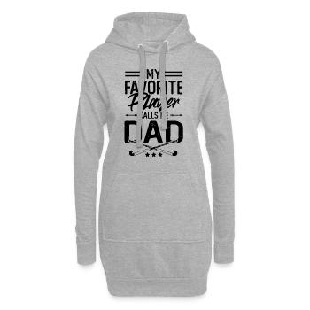 feldhockey papa - Hoodie-Kleid - Grau meliert - Vorne