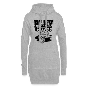 Baseball Sports - Sweat-shirt à capuche long Femme - gris chiné - Devant