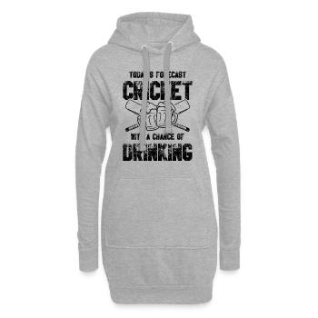 cricket trinken - Hoodie-Kleid - Grau meliert - Vorne