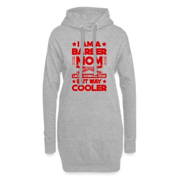 Barber Mom - Hoodie-Kleid - Grau meliert - Vorne