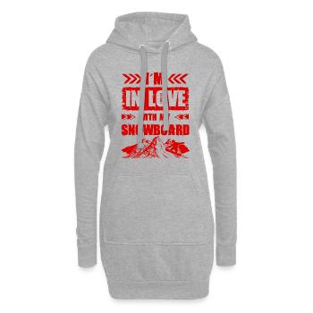 love Snowboarding - Hoodie-Kleid - Grau meliert - Vorne