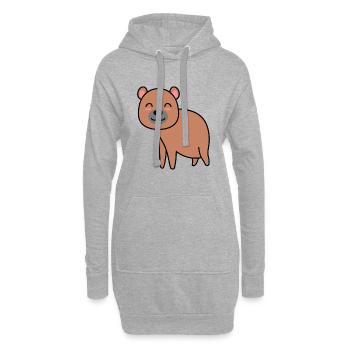 Bande dessinée Ours - Sweat-shirt à capuche long Femme - gris chiné - Devant