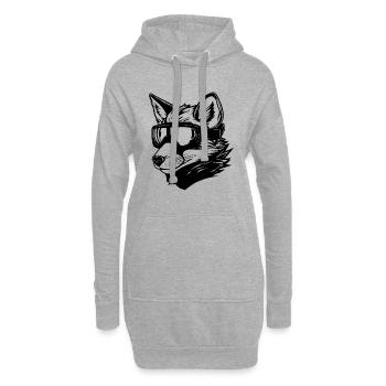 Fuchs Snowboard Ski Brille - Hoodie-Kleid - Grau meliert - Vorne