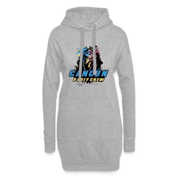 Cancun Party Crew Urlaub Spruch - Hoodie-Kleid - Grau meliert - Vorne