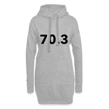 Triathlon Moyenne Distance 70.3 - Sweat-shirt à capuche long Femme - gris chiné - Devant