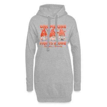 Gnome One Kämpft Für Die Aufklärung Über Leukämie - Hoodie-Kleid - Grau meliert - Vorne