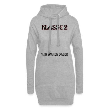 Fin de la 2e année Nous étions là Remise des diplômes de la classe 2 - Sweat-shirt à capuche long Femme - gris chiné - Devant