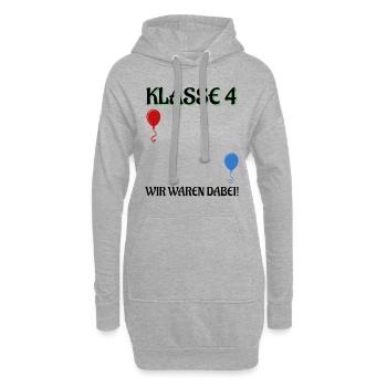 4e année Nous étions là Graduation École primaire - Sweat-shirt à capuche long Femme - gris chiné - Devant