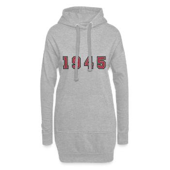 Numéro de l’année 1945 - Sweat-shirt à capuche long Femme - gris chiné - Devant