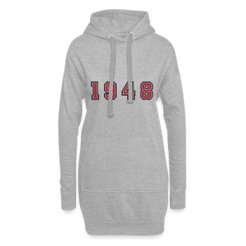 Numéro de l’année 1948 - Sweat-shirt à capuche long Femme - gris chiné - Devant