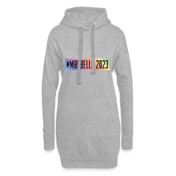 Marbella 2023 - Sweat-shirt à capuche long Femme - gris chiné - Devant