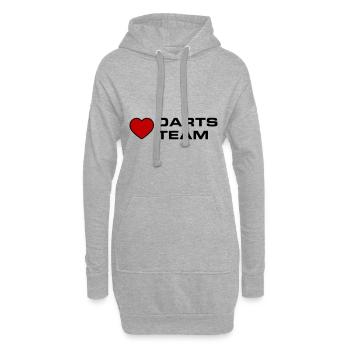 Fléchettes Équipe Coeur - Sweat-shirt à capuche long Femme - gris chiné - Devant