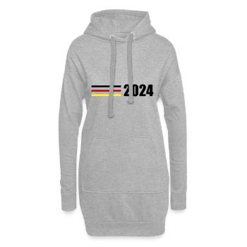 2024 Deutschland Fahne - Hoodie-Kleid - Grau meliert - Vorne