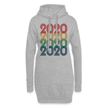 Cool Retro 2020, 3 ans, 3ème anniversaire Enfants - Sweat-shirt à capuche long Femme - gris chiné - Devant