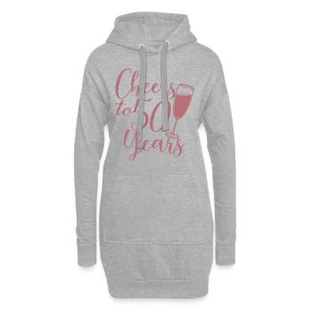 50e anniversaire Femmes pour ses acclamations à 50 ans - Sweat-shirt à capuche long Femme - gris chiné - Devant