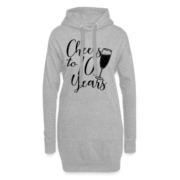 10. Hochzeitstag Männer Frauen Ehepaar - Hoodie-Kleid - Grau meliert - Vorne