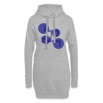 GEBURTSTAG. ALLES GUTE ZUM GEBURTSTAG. ALLES GUTE ZUM GEBURTSTAG. - Hoodie-Kleid - Grau meliert - Vorne