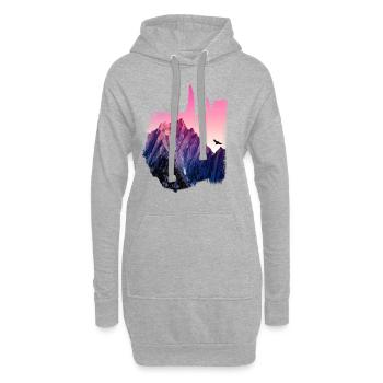 MN JEANS LONDON Mountain - Hoodie-Kleid - Grau meliert - Vorne