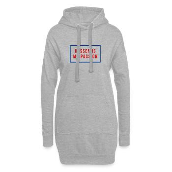 Hessen Passion Deutschland Geschenk Geschenkidee - Hoodie-Kleid - Grau meliert - Vorne