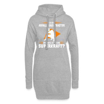 Abfallbeauftragter Spruch lustig - Hoodie-Kleid - Grau meliert - Vorne