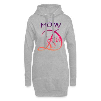 Moin Digga - Hoodie-Kleid - Grau meliert - Vorne