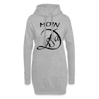 Moin Digga - Hoodie-Kleid - Grau meliert - Vorne