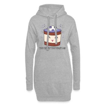 You Know You Want Me - Hoodie-Kleid - Grau meliert - Vorne