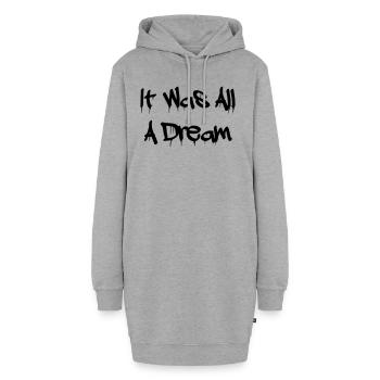 it was all a dream-juicy-Songtext - Hoodie-Kleid - Grau meliert - Vorne