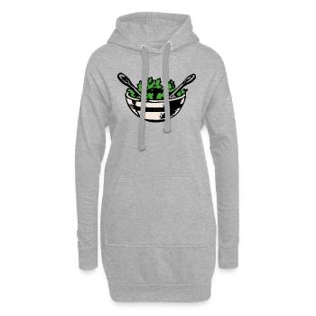 laitue salade de laitue Halloween légumes vegetables36 - Sweat-shirt à capuche long Femme - gris chiné - Devant