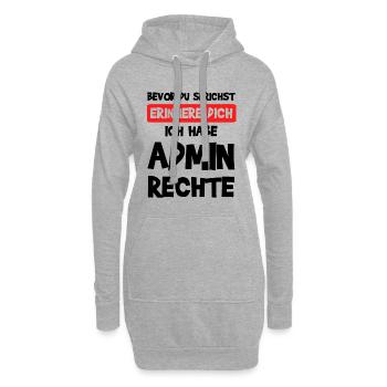 System Admin Administratoren Computer Geschenk - Hoodie-Kleid - Grau meliert - Vorne