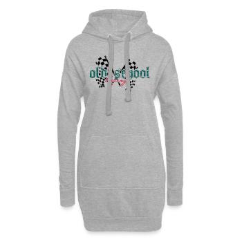 old school racing - Hoodie-Kleid - Grau meliert - Vorne