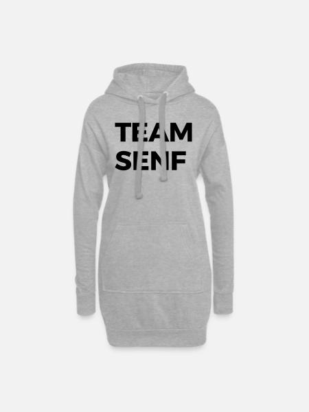 TEAM SENF - Hoodie-Kleid - Grau meliert
