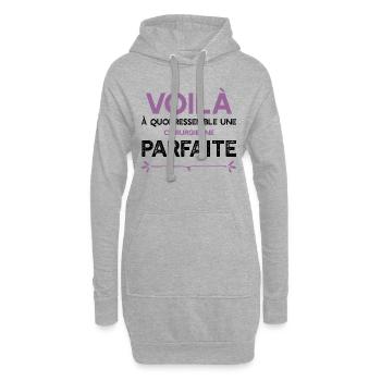 Une Chirurgienne parfaite cadeau - Sweat-shirt à capuche long Femme - gris chiné - Devant
