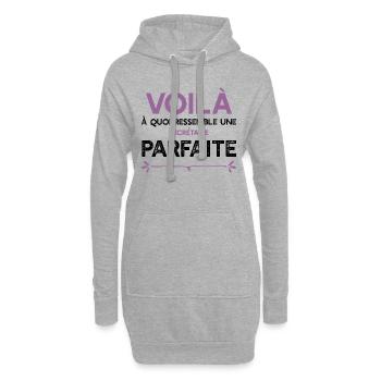 Une Secrétaire parfaite cadeau - Sweat-shirt à capuche long Femme - gris chiné - Devant