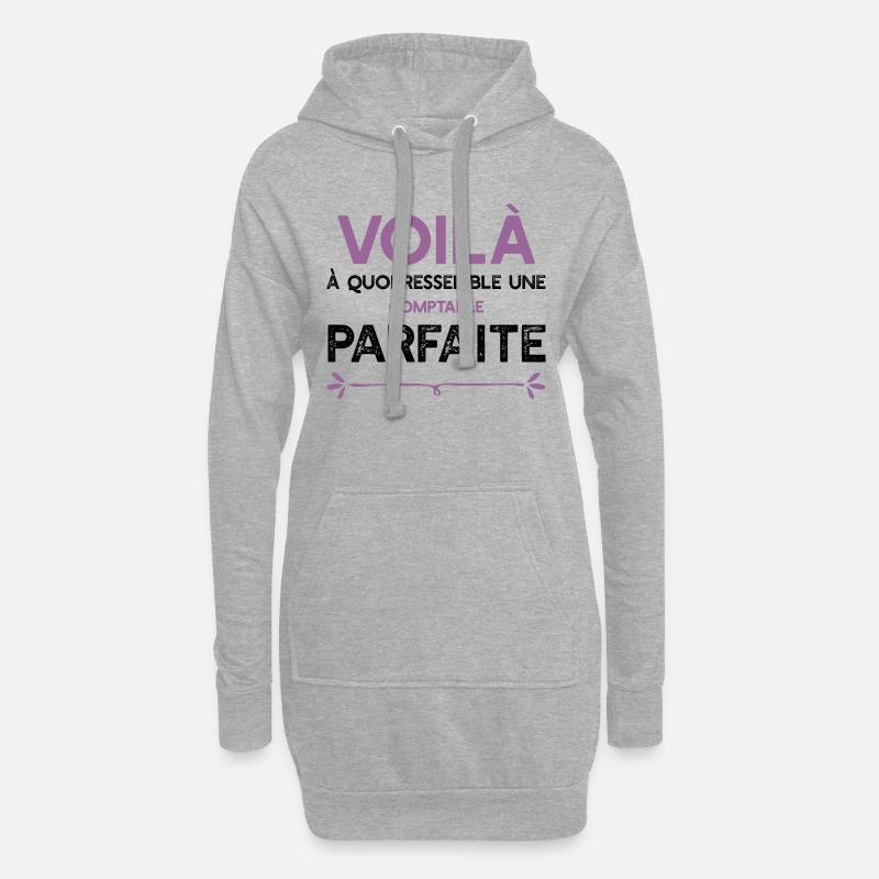 Une Comptable parfaite cadeau - Sweat-shirt à capuche long Femme - gris chiné