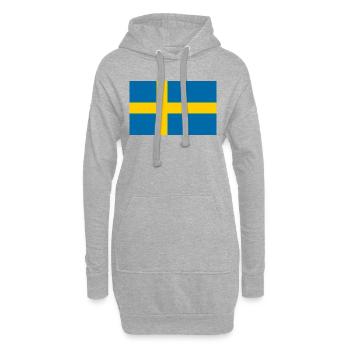 Drapeau de la Suède 🇸🇪 - Sweat-shirt à capuche long Femme - gris chiné - Devant