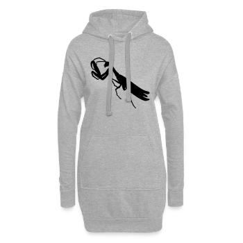 Gottesanbeterin / mantis (1c) - Hoodie-Kleid - Grau meliert - Vorne