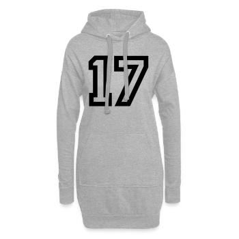 17 Collegestyle - Hoodie-Kleid - Grau meliert - Vorne