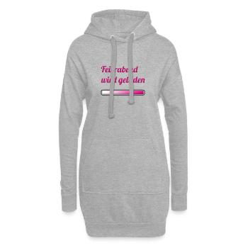 Feierabend wird geladen - Hoodie-Kleid - Grau meliert - Vorne