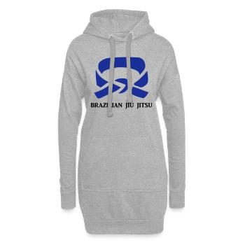 BJJ Blue Belt Clothing - Sweat-shirt à capuche long Femme - gris chiné - Devant